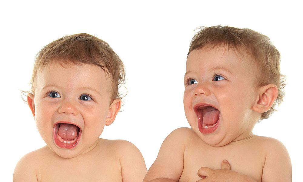Babies laughing at a Pediatric Dentist